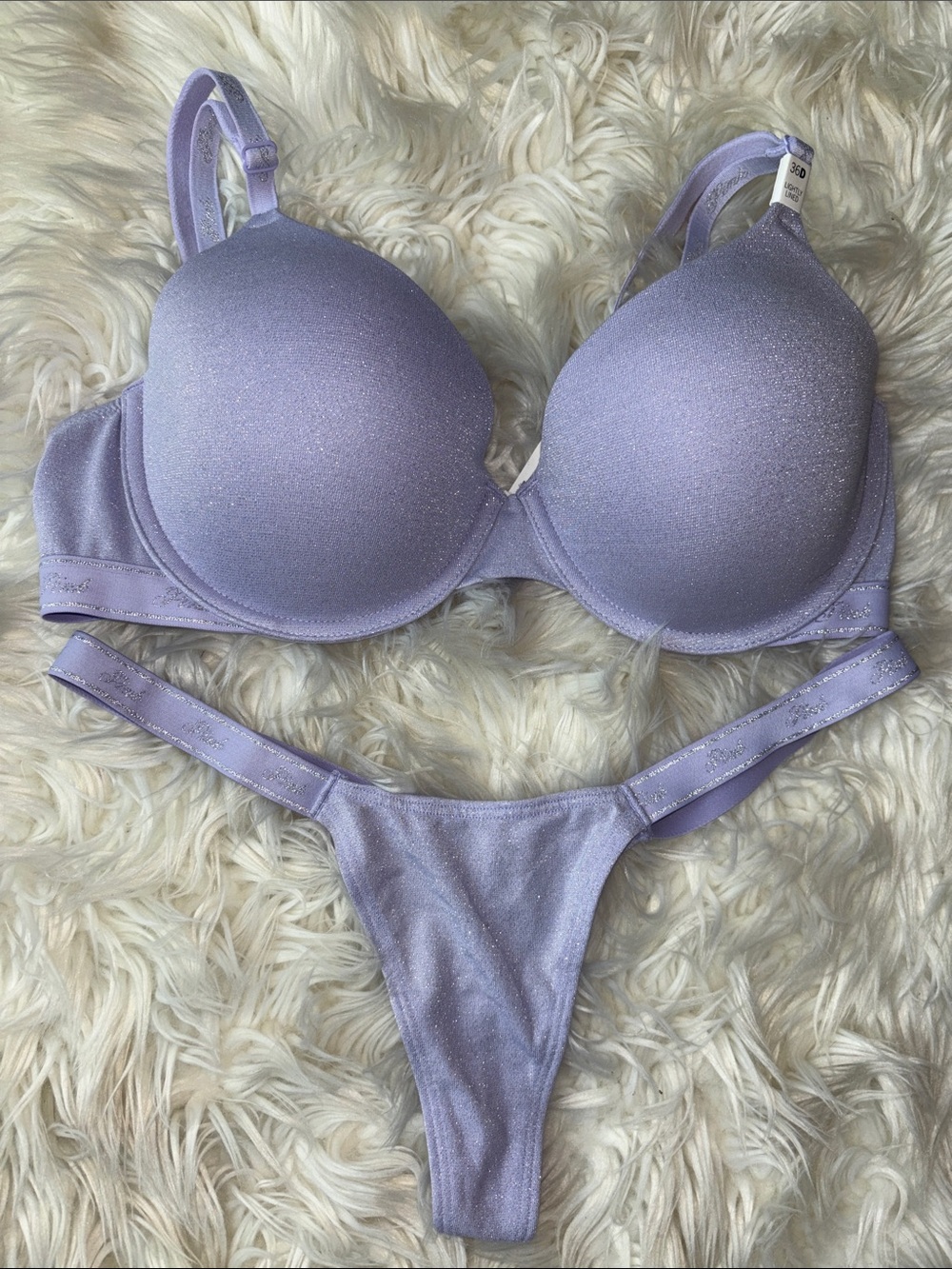 NWT Victoria’s Secret pink shimmer set